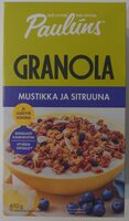 Mustikka ja sitruuna granola