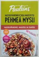 Hasselpähkinävoilla maustettu pehmeä mysli