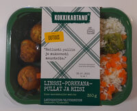 Linssi-porkkanapullat ja riisi