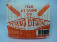Felii de paine din porumb extrudat