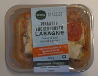 Pinaatti vuohenjuusto lasagne