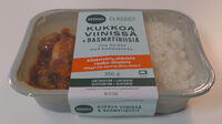 Kukkoa viinissä & basmatiriisiä