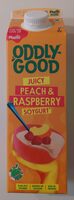 Juicy peach & raspberry soygurt