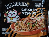 Nouilles yakisoba saveur poulet cacahuètes