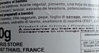 Légumes préparés au bambou