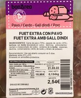 Fuet extra con pavo