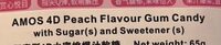 Peach Flavour gum candy