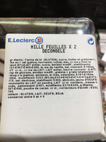 Mille feuilles décongelées