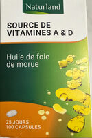 Huile De Foie De Morue - 100 Capsules - Naturland