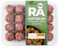 Kjøttboller Rå Italia 20stk 360g Folkets