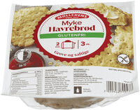 Havrebrød Runde Myke Gl.Fri 3stk Møllerens
