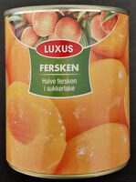 Halve fersken i sukkerlake