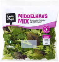 Middelhavsmix, vasket og spiseklar salat