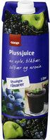 Plussjuice av eple, blåbær, solbær og aronia