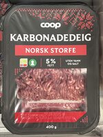 Karbonadedeig storfe 5% fett