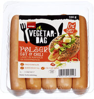 Vegetar Pølser med ost og chili