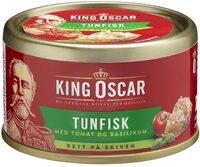 Tunfisk med tomat og basilikum