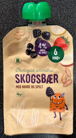 Økologisk smoothie skogsbær med havre og spelt (6+ mnd)