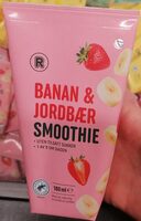 Smoothie med eple, banan og jordbær