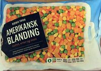 Amerikansk Blanding Gulrot, erter og mais
