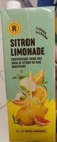 Sitronlimonade med smak av sitron og pink grapefrukt
