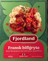 Fransk biffgryte med rødvinssaus og potetmos
