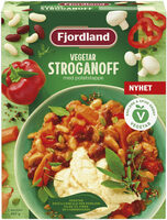 Vegetar Stroganoff med potetstappe