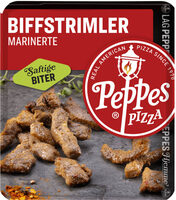 Pizzatopping Marinerte Biffstrimler