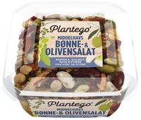 Middelhavs bønne og olivensalat