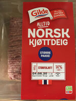 Norsk kjøttdeig storfekjøtt 14% fett