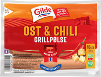 Gilde Grillpølse Ost & Chili 600g