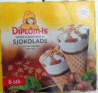 Krone-is med smak av sjokolade