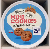 Mini Cookies m/ sjokoladebiter