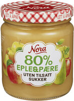 80% eple og pære syltetøy uten tilsatt sukker