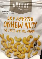 Dry roasted cashew nuts