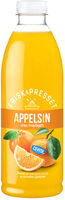 Frisk, presset juice appelsin uten fruktkjøtt
