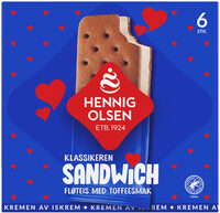 Sandwich Toffesmak 6stk Hennig-Olsen