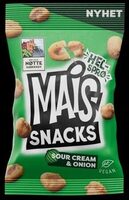 Mais snacks, sour cream and onion