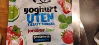 Yoghurt - Uten tilsatt sukker - Jorbær lime
