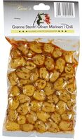 Oliven Grønn u/Sten m/Chili 250g Gourmet Line