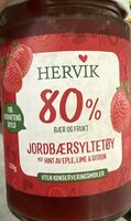 Hervik Naturlig Lett Jordbærsyltetøy 320g