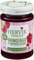Hervik Naturlig Lett Bringebær/Rips Syltetøy 320g