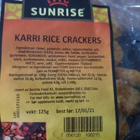 Karri rice crackers