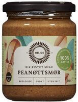 Peanøttsmør Grovt u/Salt Økologisk 250g Helios
