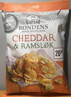 Bondens beste potetchips Cheddar & Ramsløk