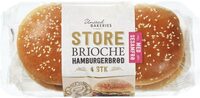 Hamburgerbrød Brioche m/Sesam 4stk 310g