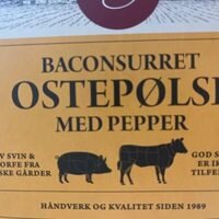 Baconsurret Ostepølse med pepper