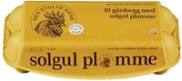 Solgule Egg Fra Frittgående Høner Str M/L/XL, 10 stk