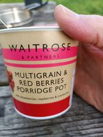 Multigrain and red berries porridge pot