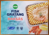 Fiskgratäng med räksås